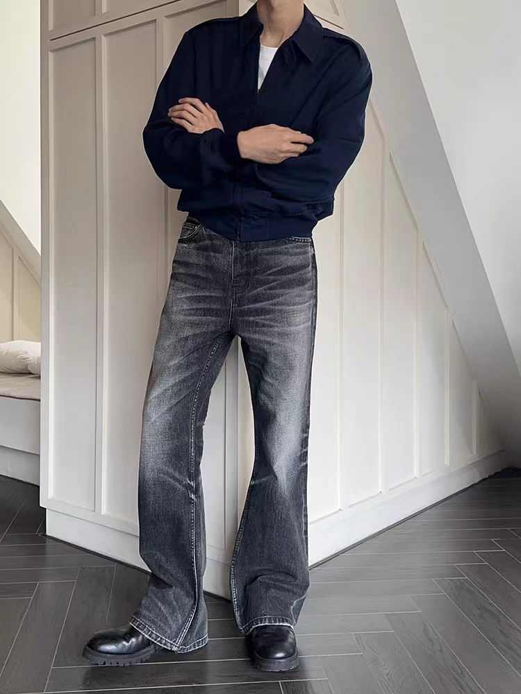 Flared Washed Jeans