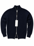 Zipper Half-neck Knitted Sweater