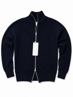 Zipper Half-neck Knitted Sweater