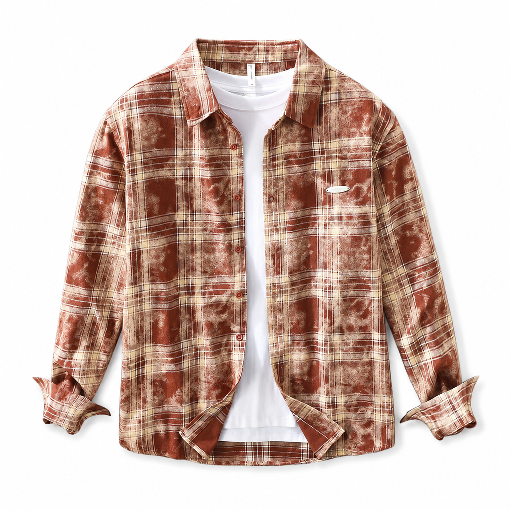 Japanese Plaid Long Sleeve Shirt