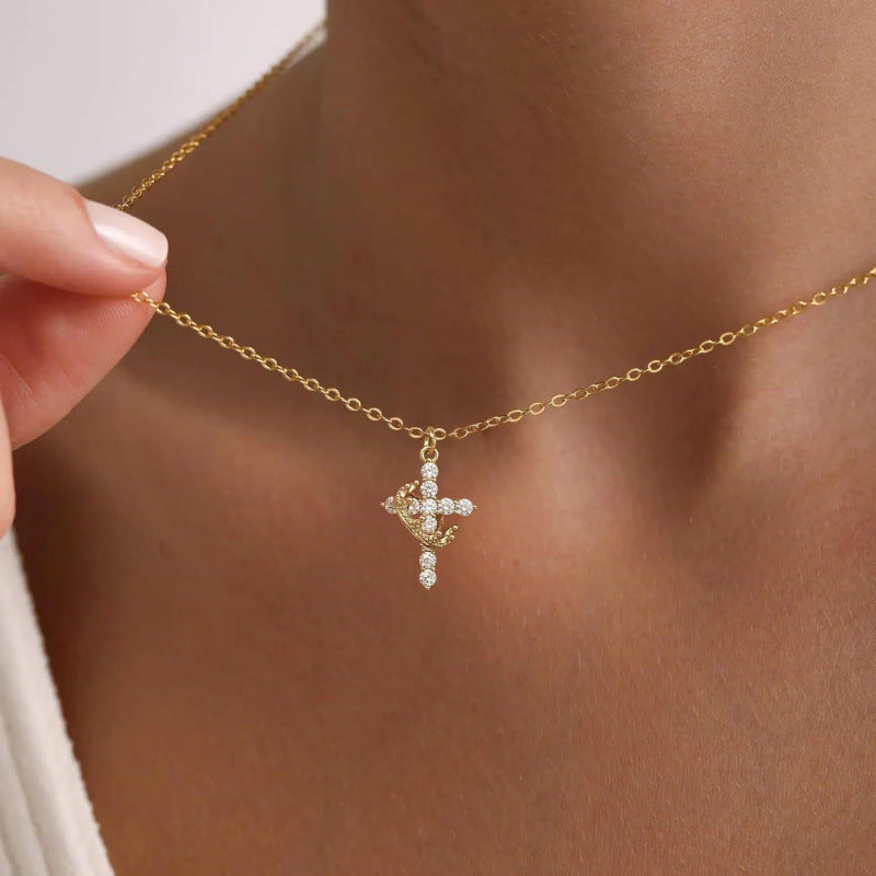 Electroplated Cross Heart | Necklace