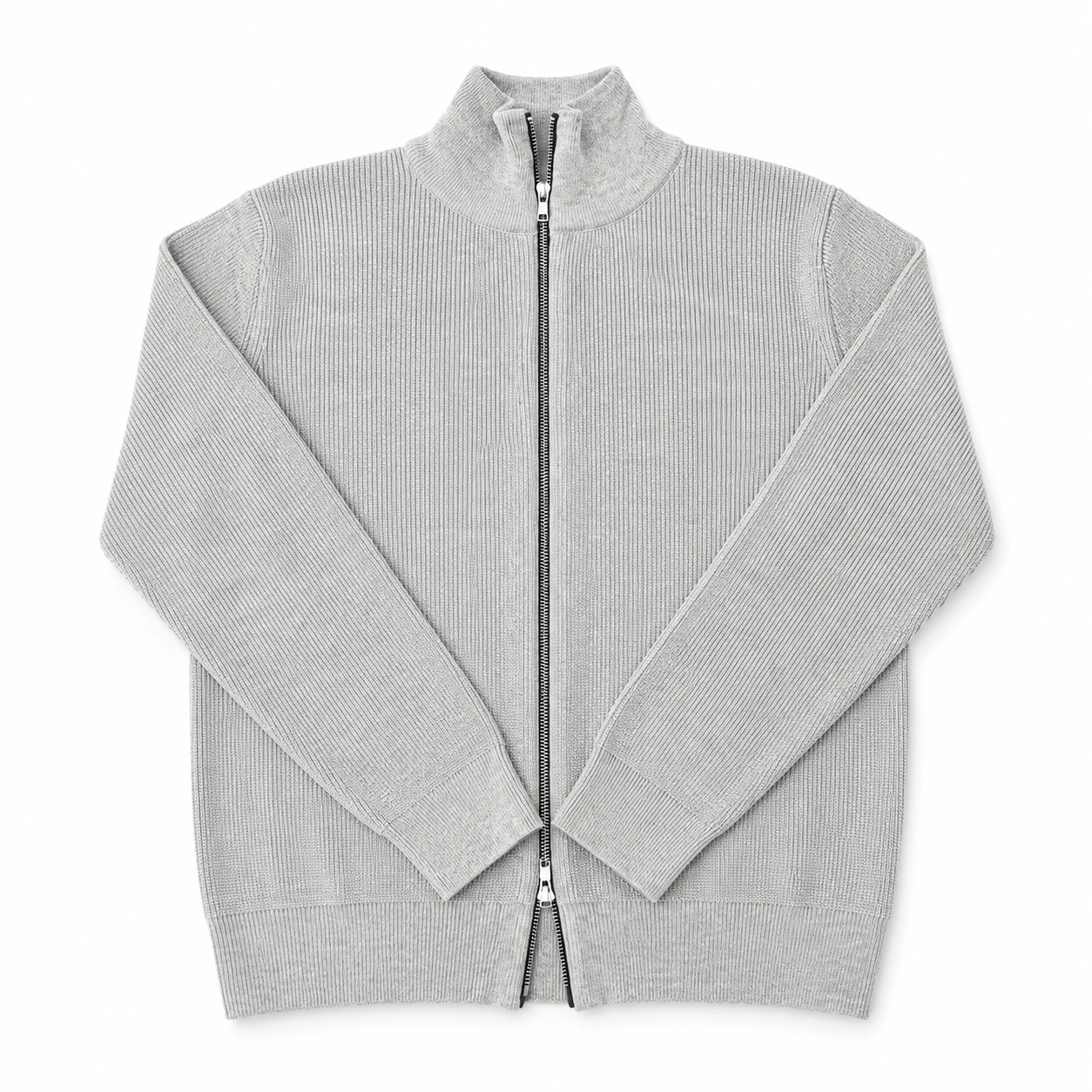 Zipper Half-neck Knitted Sweater