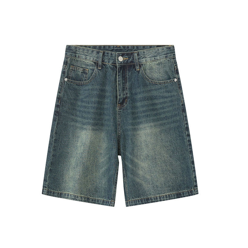 Relaxed Denim Washed Shorts
