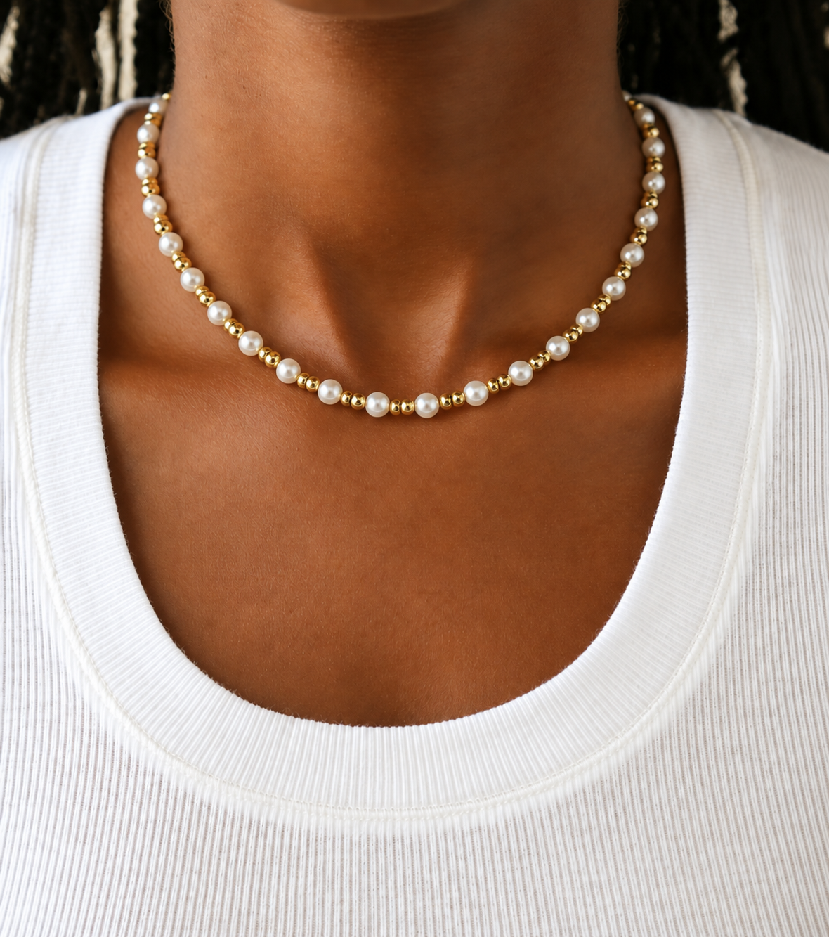 Gold Plated Shell Pearl | Necklace