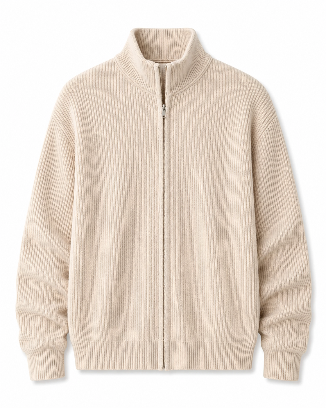 Zipper Half-neck Knitted Sweater