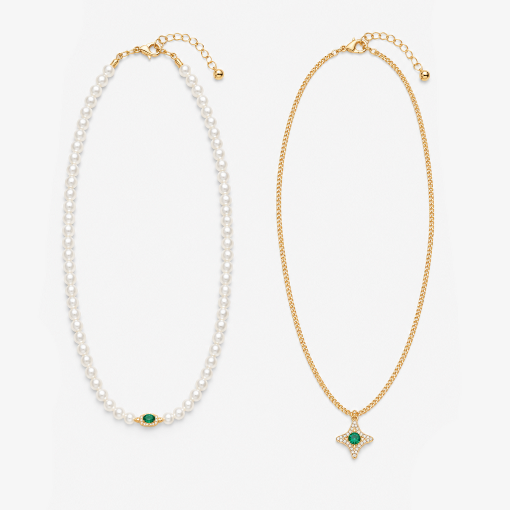 Green Pearl Set | Necklace