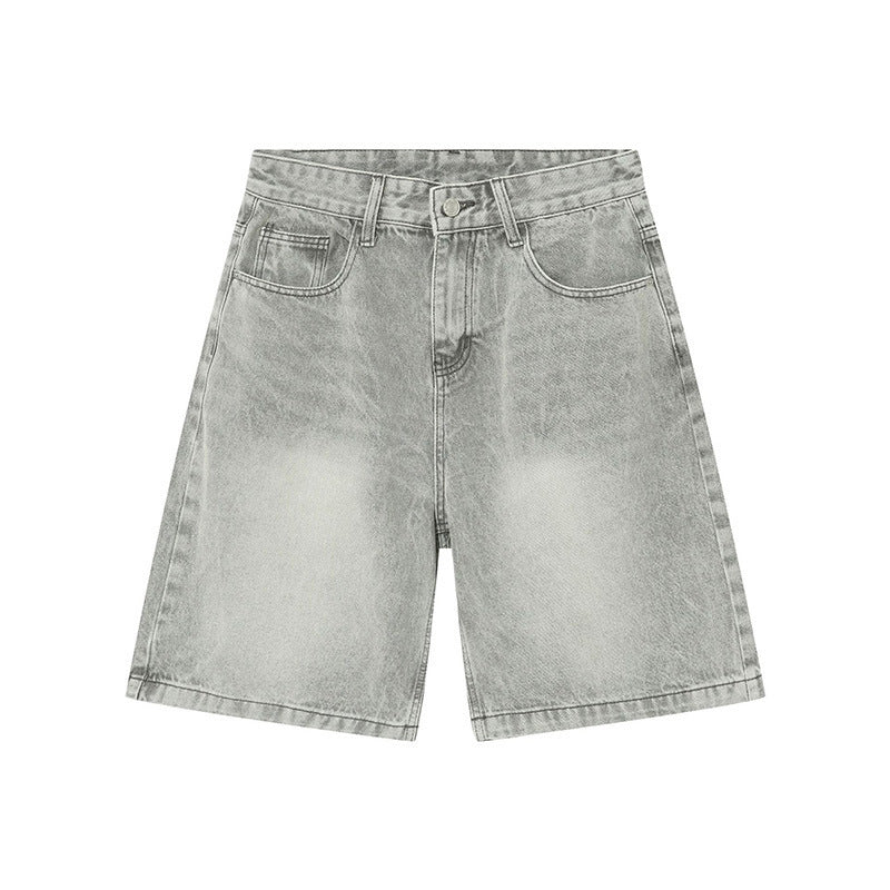 Relaxed Denim Washed Shorts