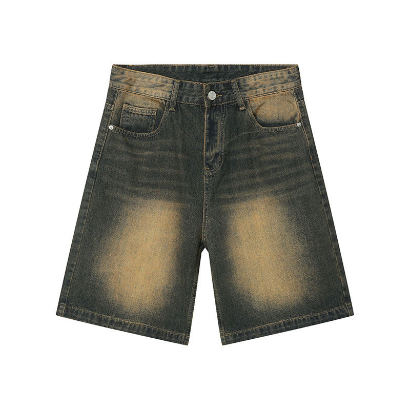 Relaxed Denim Washed Shorts