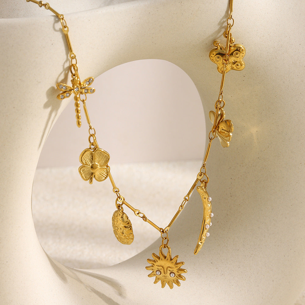 Moon Flower Pendant | Necklace